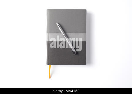 Casual Notebook Schelude auf whitebackground getrennt Stockfoto