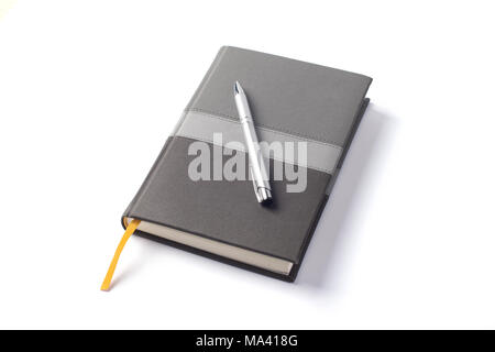 Casual Notebook Schelude auf whitebackground getrennt Stockfoto