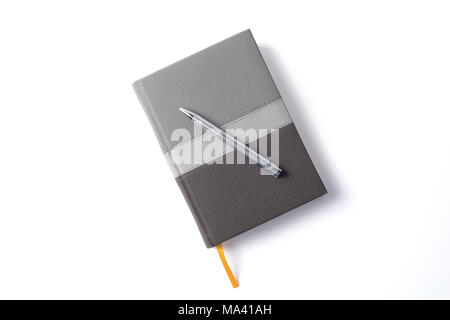 Casual Notebook Schelude auf whitebackground getrennt Stockfoto