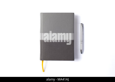 Casual Notebook Schelude auf whitebackground getrennt Stockfoto