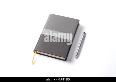 Casual Notebook Schelude auf whitebackground getrennt Stockfoto