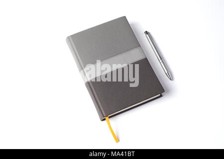 Casual Notebook Schelude auf whitebackground getrennt Stockfoto