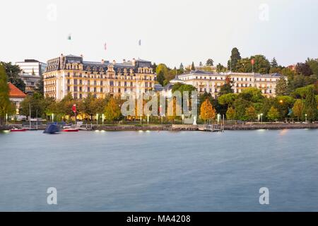 Das Hotel Beau Rivage Palace Lausanne Ouchy, Schweiz Stockfoto