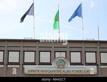 Supreme Headquarters Allied Powers Europe das Hauptquartier der North Atlantic Treaty Organisation Allied Command Operations. In Casteau entfernt, Stockfoto