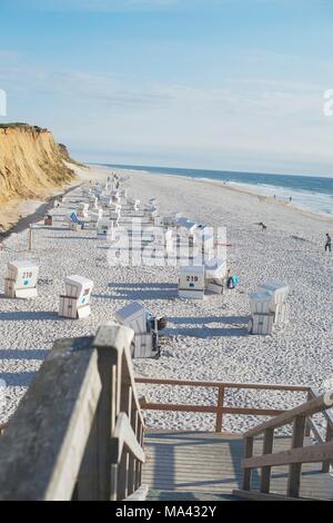 Ein Strand in Kampen auf der Insel Sylt, Schleswig-Holstein, Deutschland Stockfoto