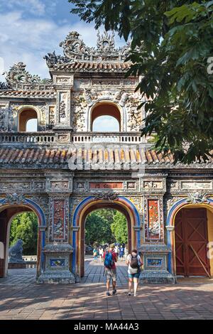 Die Zitadelle der Stadt Hue, der Hofburg, der Nguyen Dynastie in Vietnam. Stockfoto