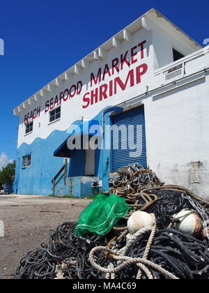 Strand Fisch & Garnelen Markt, San Carlos Island, Fort Myers, FL © katharine Andriotis Stockfoto