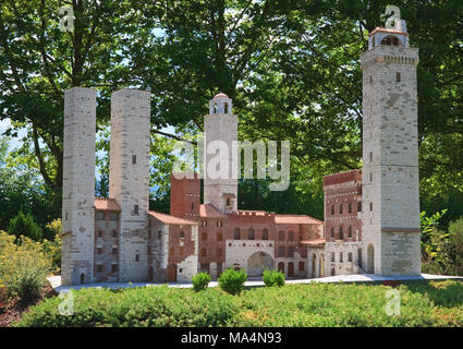 Klagenfurt. Miniaturpark "inimundus'. AustriaThe Stadt San Gimignano, Toskana, Italien Stockfoto