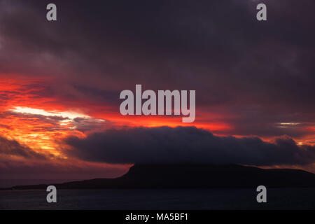 Morgen Eindruck, nolsoy Island, Färöer Inseln Stockfoto