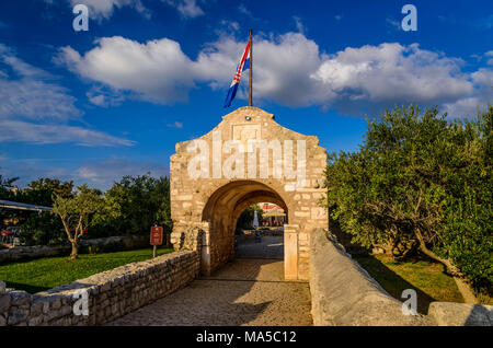 Kroatien, Dalmatien, Zadar Riviera, Nin, Altstadt, Unteren Stadttor Stockfoto