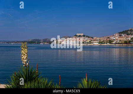 Kroatien, Dalmatien, Zadar, Krka, Stadtblick, Blick von mandalina Stockfoto