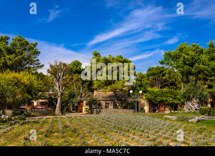 Kroatien, Dalmatien, Sibenik, Solaris Beach Resort, dalmatinische Ethno Dorf, dalmatinische Spezialitäten Restaurant Stockfoto