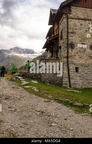 Österreich, Tirol, Zillertal, Mayrhofen (Tal), Berliner Hütte (Hütte) im Zillertal Stockfoto