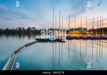 Boote am Maschsee in Hannover, Deutschland Stockfoto