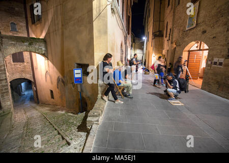 Straße in Spello, Perugia, Umbrien, Italien Stockfoto