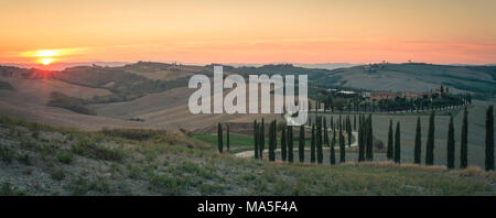 Podere Baccoleno, Asciano, Crete Senesi, Toskana, Italien Stockfoto