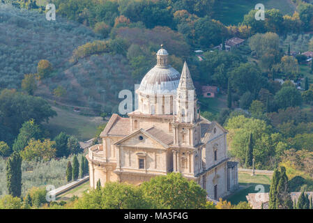 Montepulciano, Toskana, Italien, Europa. Die Kirche von San Biagio Stockfoto