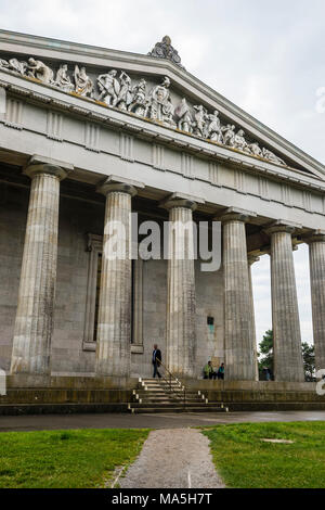 Neo-klassischen Ruhmeshalle Walhalla auf der Donau. Bayern, Deutschland Stockfoto