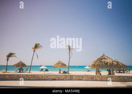 Arashi Beach auf der Insel Aruba, Niederländische Karibik, Niederländische Antillen Stockfoto