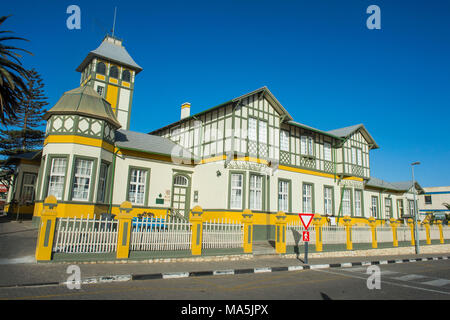 Koloniale Gebäude in Swakopmund, Namibia Stockfoto