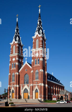 Dyersville, Iowa, USA. Hl. Franz Xaver Basilika. Fertigstellung 1888. Stockfoto