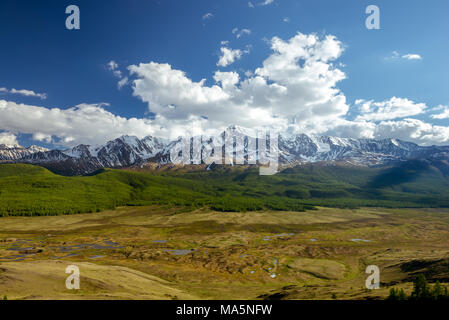 Luftaufnahme, Gletscher Altay berge Sibirien Russland Stockfoto