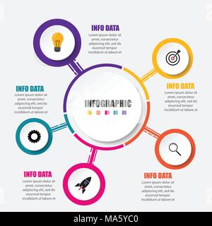 Abstrakte Infografiken Optionen Vorlage. Vector Illustration. Kann für Workflow verwendeten Layout, Schaltplan. Stock Vektor