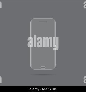 Glas screen protector. Vektor screen protector für Smartphone. Mobile Abdeckung Zubehör für Display Stock Vektor