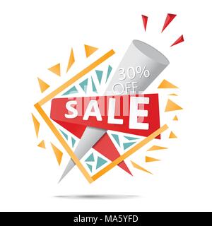 Super Sale Poster, Banner. Big Verkauf, Abstand. Vector Illustration. Stock Vektor