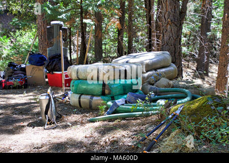 Untere Deer Creek Falls Fisch Passage Projekt. Stockfoto