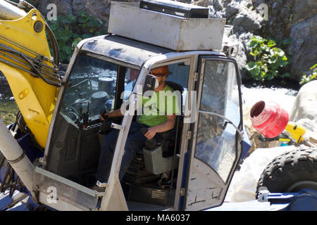 Untere Deer Creek Falls Fisch Passage Projekt. Aug 18, 2016 Stockfoto