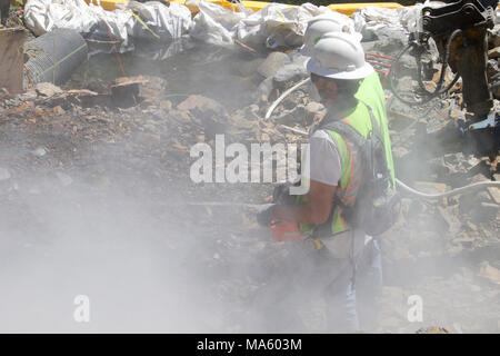 Untere Deer Creek Falls Fisch Passage Projekt. Aug 18, 2016 Stockfoto