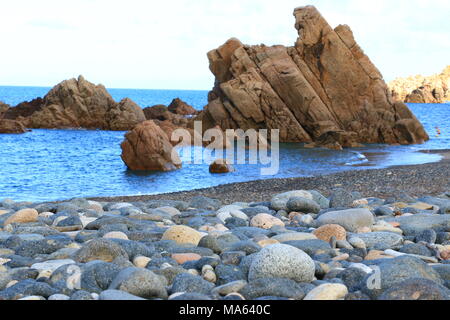 Schönen Strand im Sommer-Li Tinnari Strand - Nordküste Sardinien Stockfoto