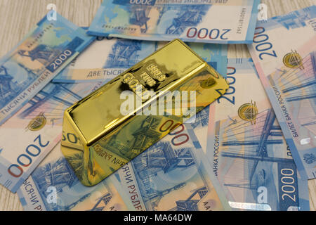 Gold Bars Geld und finanzielle Symbol Schatz Stockfoto
