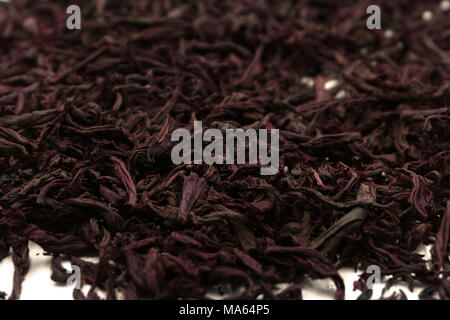 Sortierte Tee. Im Rahmen schwarz großes Blatt Tee, grün, grün mit Jasmin, milky Oolong, aromatisiert, Tee in Kugeln. Pfefferminze frischen, getrockneten Blütenknospen, Stockfoto