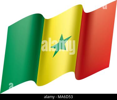 Senegal Flagge, Vektor, Abbildung Stock Vektor