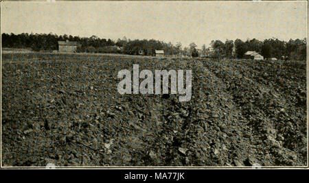 . Elementare Landwirtschaft. Mit freundlicher Genehmigung US Abt. Landwirtschaft Abb. 55a. Ein Feld in den Armen tilili. Pflanzen in solchen cloddy Boden haben eine schmale Chance. Stockfoto