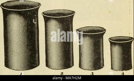 . E.H. Hunt's Katalog: Samen Floristen, Verbrauchsmaterial, Glühbirnen. 3 4 Diese Vasen sind leicht, stark, gut aussehen, leicht zu reinigen und wird nicht so leicht wie irdene Vasen brechen. Art.Nr. O, 13 cm tief, pro Kiste 6, S 2,25; jeder, .45 .30 1, 11, 2, 9 'A" "3,"*4, SK Den. o, ist andere Form mit einem Durchmesser von 7 Zoll an der Unterseite und 9 Zoll an der Spitze. Ein excel Fastenzeit Vase für Lilien, Chrysanthemen, etc. 6, 1,65, 6, 1.45, 6, 1.20; "0,25 6, 90;".20 von den Anderen, mit einem Bügeleisen GRAB VASEN. Ein handliches Gerät für Friedhof Blumensträuße. Nr. I, 4 in.) liegt, die einzelnen, 25 c Nein Stockfoto