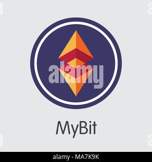 Mybit-Crypto Währung Piktogramm. Stock Vektor