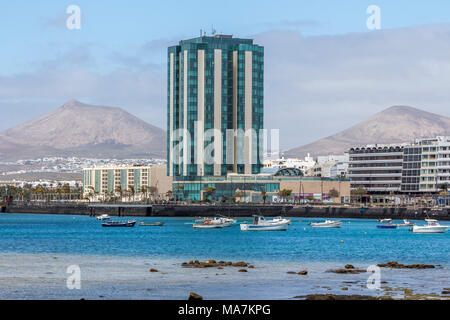 Arrecife Grand Hotel und Spa Holiday Resort kanarische Insel Lanzarote, eine spanische Insel, vor der Küste von North West Afrika 2018 Stockfoto