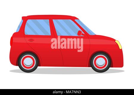 Cute cartoon Auto auf weißem Hintergrund. Vector Illustration Stock Vektor