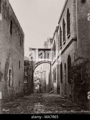 19 Vintage Fotografie - Ecce homo Arch, Jerusalem, Palästina, heilige Land (Israel) c 1880 s Stockfoto