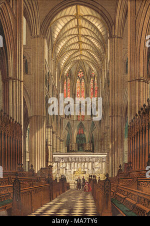 Der Chor der Westminster Abbey, 19. Jahrhundert Stockfoto