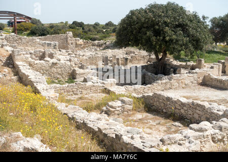 Kourion ist der spektakulärsten antiken Stätte in Zypern, zurückgehend auf Mycean Zeiten. Stockfoto