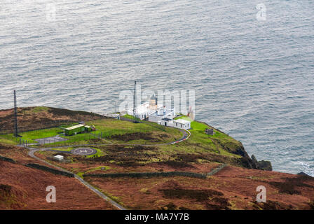 Eine Luftaufnahme der Mull von Kintyre Leuchtturm, Argyll und Bute, Schottland. 28. Dezember 2006 Stockfoto