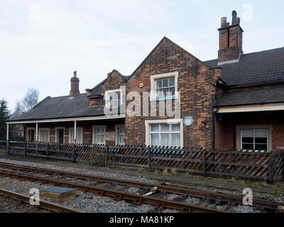 Fomer Eisenbahngebäude in Howden Railway Station, Howden, East Riding of Yorkshire, England Stockfoto