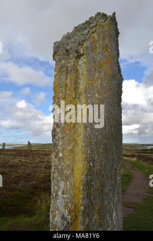 Jungsteinzeit Ring von Brodgar auf der Insel Festland Insel Orkney Inseln, Schottland Stockfoto