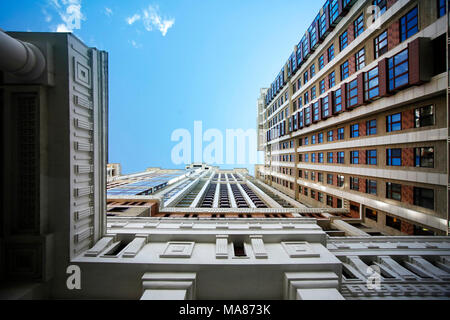 Triumph Palace in Moskau, Russland. Das Gebäude ist 264,1 Meter hoch und ist eines der höchsten Gebäude der Welt in seiner Kategorie. Stockfoto