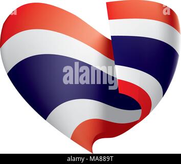 Thailand Flagge, Vektor, Abbildung Stock Vektor