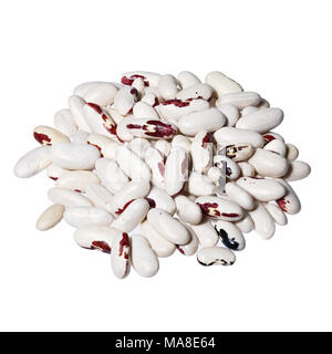 Stapel Great Northern Beans isoliert auf weißem Hintergrund. Auch cal Stockfoto